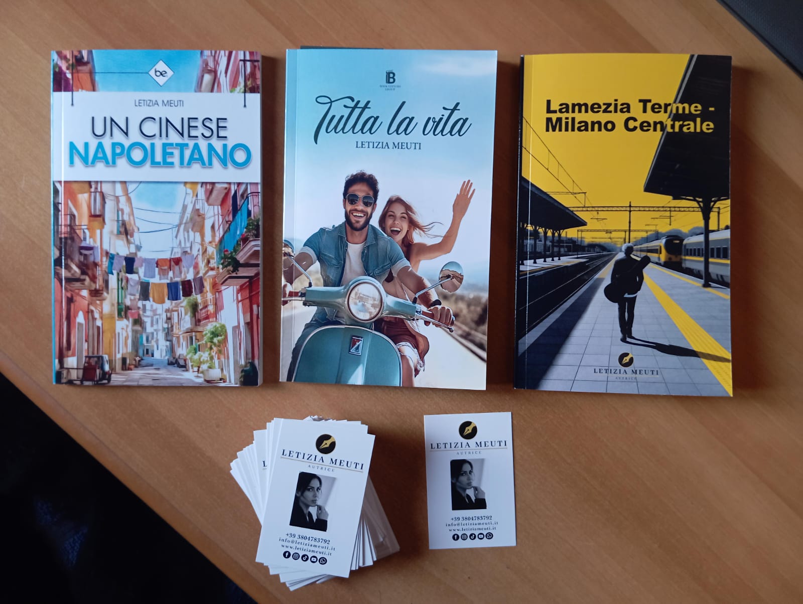 Tre libri di Letizia Meuti: Un cinese napoletano, Tutta la vita e Lamezia Terme - Milano Centrale